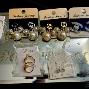 Six pairs of earrings